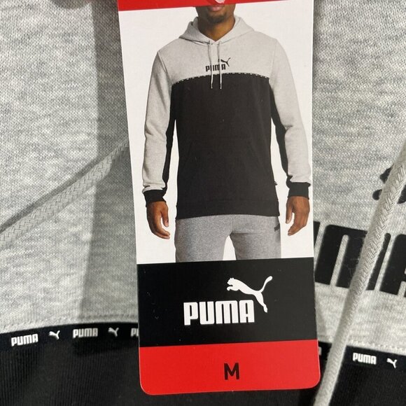 NEW Puma Men's Colorblock Hoodie Pullover Sweatshirt, Size-M - Picture 5 of 7
